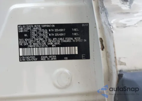 2017 Toyota Rav4 Le из США, поврежденный, VIN JTMBFREV9HJ139176